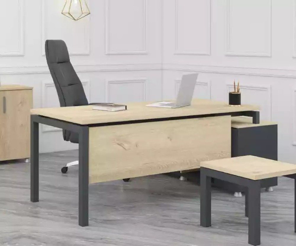 JVmoebel Eckschreibtisch Ergonomischer Büro Schreibtisch Chefbüro Möbel Tisch (1-St), Made in Europa von JVmoebel