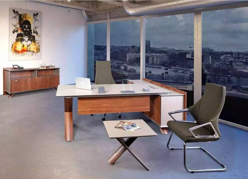 JVmoebel Eckschreibtisch Holzmöbel Arbeitstisch Eckschreibtisch Büromöbel Kommode Couchtisch (3-St., 1x Eckschreibtisch + 1x Couchtisch + 1x Kommode), Made in Europa von JVmoebel