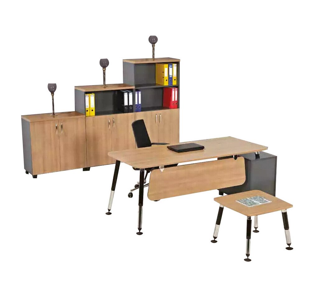 JVmoebel Eckschreibtisch Holzmöbel Arbeitszimmer Schreibtisch Aktenschrank Couchtisch Set, Made In Europe von JVmoebel