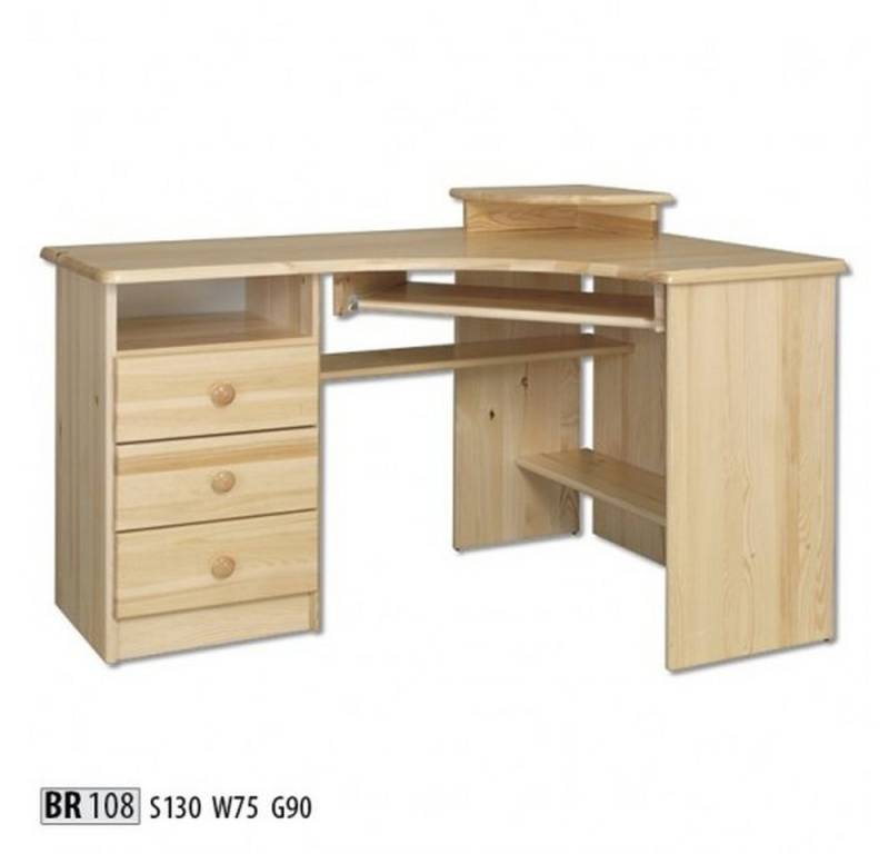 JVmoebel Eckschreibtisch Massiver Holz Schreibtisch Ecktisch für Computerarbeitsplatz, Made in Europa JVmoebel Eckschreibtisch Massiver Holz Schreibtisch Ecktisch für Computerarbeitsplatz, Made in Europa von JVmoebel