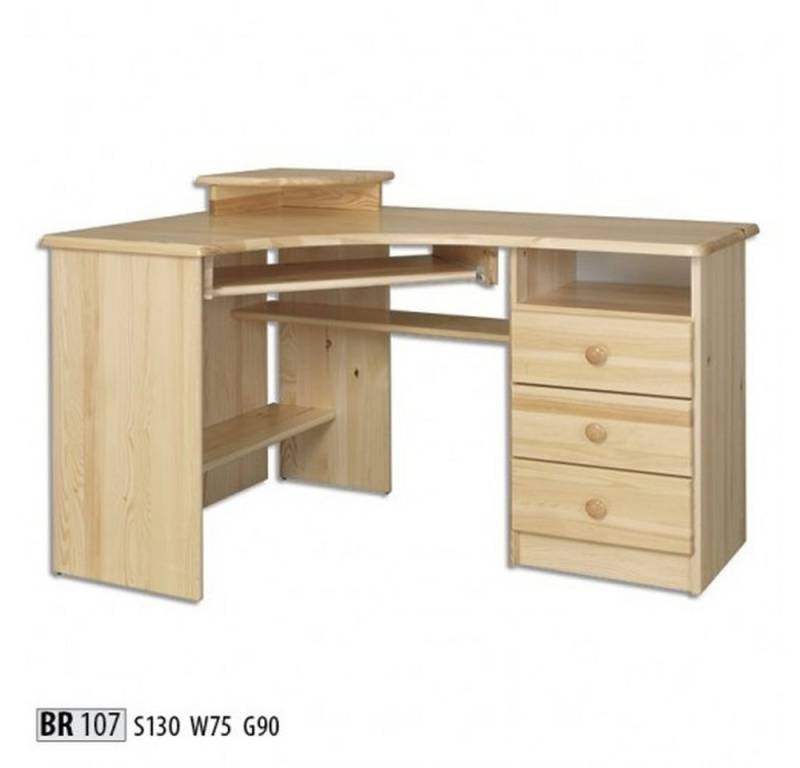 JVmoebel Eckschreibtisch Massiver Holzcomputer Schreibtisch Ecktisch für Home Office, Made in Europa JVmoebel Eckschreibtisch Massiver Holzcomputer Schreibtisch Ecktisch für Home Office, Made in Europa von JVmoebel