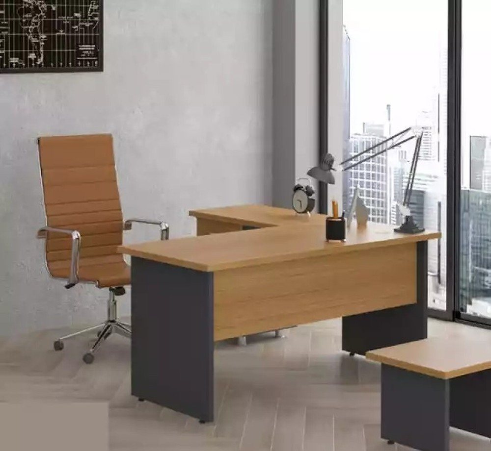 JVmoebel Eckschreibtisch Moderne Holz Schreibtischmöbel für das Arbeitszimmer-Design (1-St), Made in Europa von JVmoebel