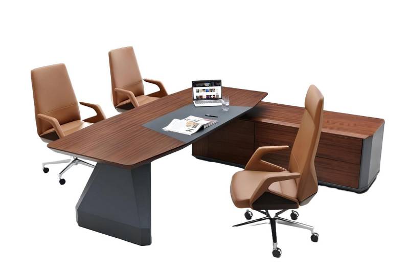 JVmoebel Eckschreibtisch Schreibtisch L Form Computertisch Bürotisch Arbeitstisch Braun, Made in Europa von JVmoebel