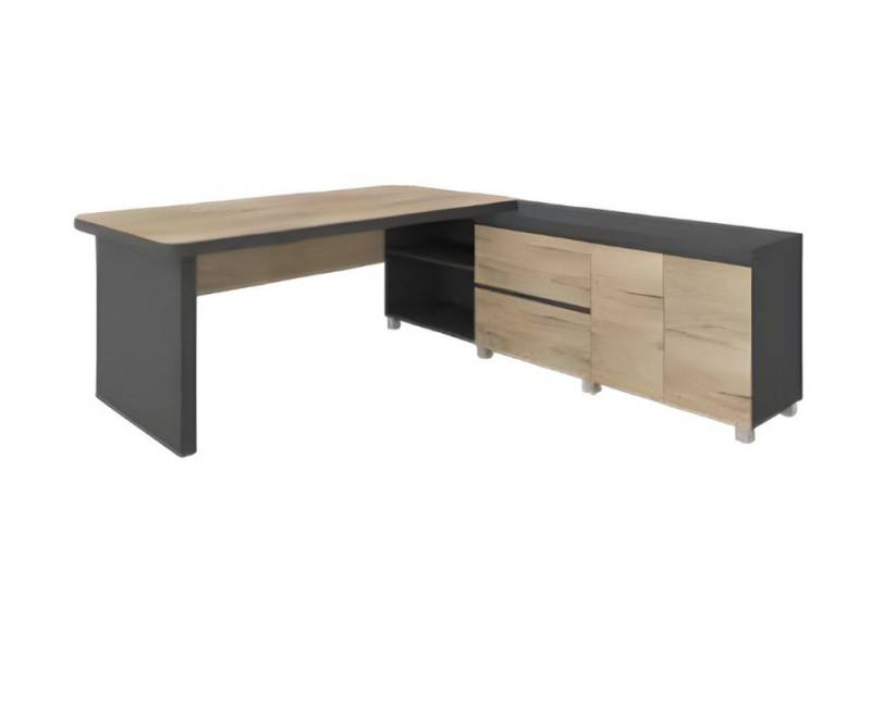 JVmoebel Eckschreibtisch Schreibtisch Sideboard Computertisch Büro Bürotisch Chef Exclusive CEO (1-St., Eckschreibtisch), Made in Europa von JVmoebel