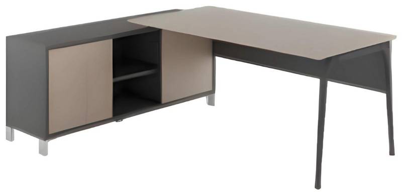 JVmoebel Eckschreibtisch Schreibtisch mit Sideboard Büromöbel Arbeitszimmer Schubladen Modern (1-St., Eckschreibtisch), Made in Europa von JVmoebel