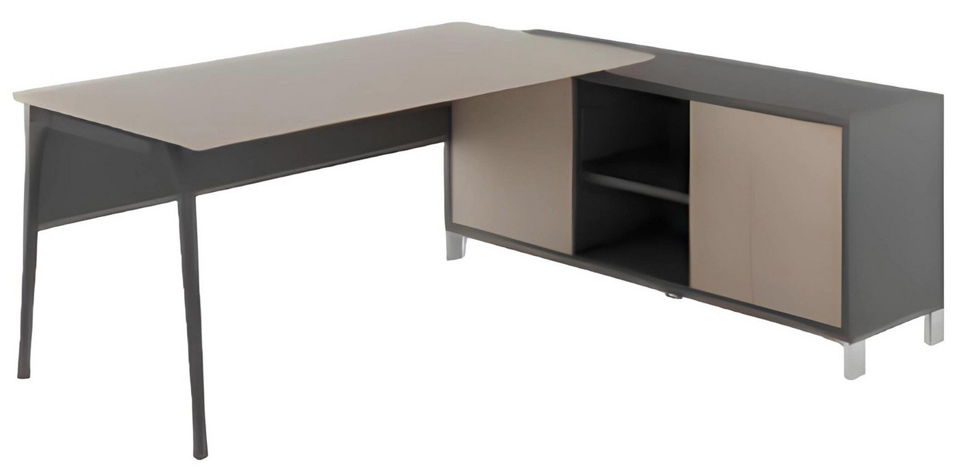 JVmoebel Eckschreibtisch Schreibtisch mit Sideboard Büromöbel Arbeitszimmer Schubladen Modern (1-St., Eckschreibtisch), Made in Europa von JVmoebel