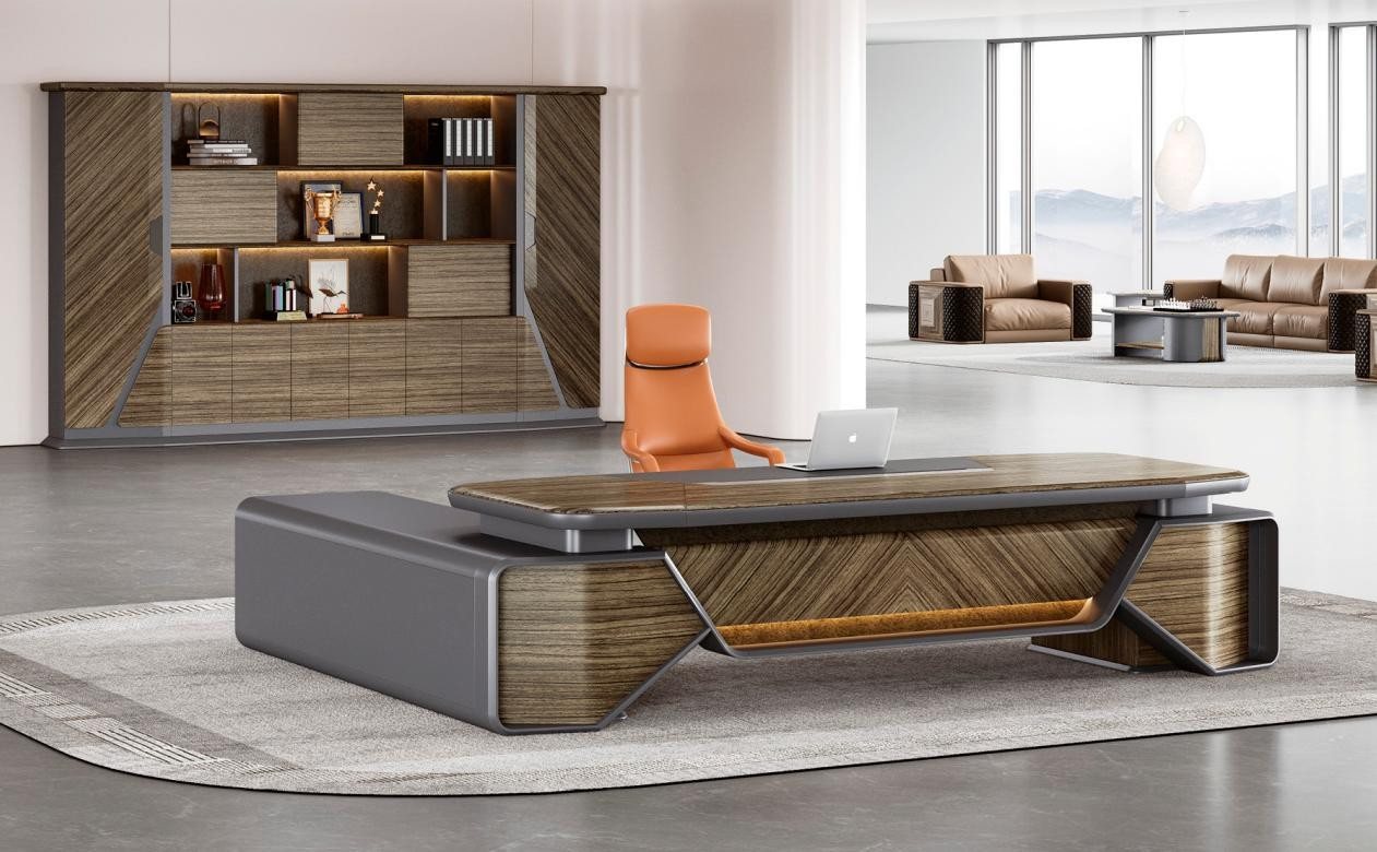 JVmoebel Eckschreibtisch Stilvoller Büro Schreibtisch Designer Edle Ecktische Robuste Holz (Arbeitstisch), Made in Europa von JVmoebel