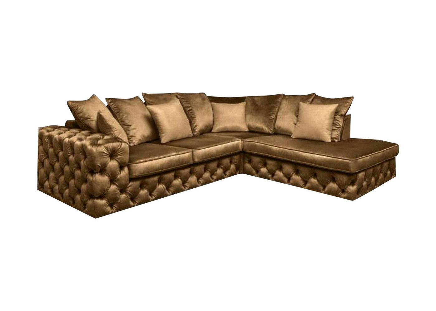 JVmoebel Ecksofa, Chesterfield L-Form Ecksofa Couch Polster Textil Garnitur Sofa von JVmoebel