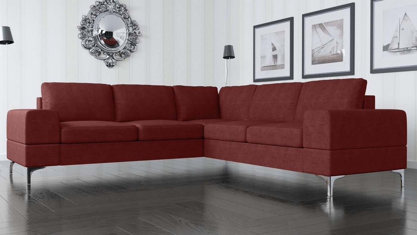 JVmoebel Ecksofa, Couch Ecksofa Textil Wohnzimmer Design Modern L-Form Türkis Möbel von JVmoebel