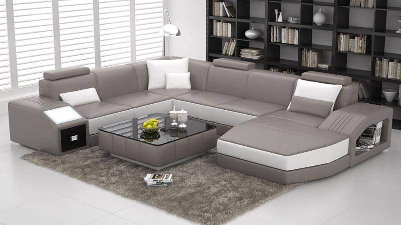 JVmoebel Ecksofa, Design Couch Luxus Couchen Leder Sofa Sitz Eck Garnitur Polster von JVmoebel