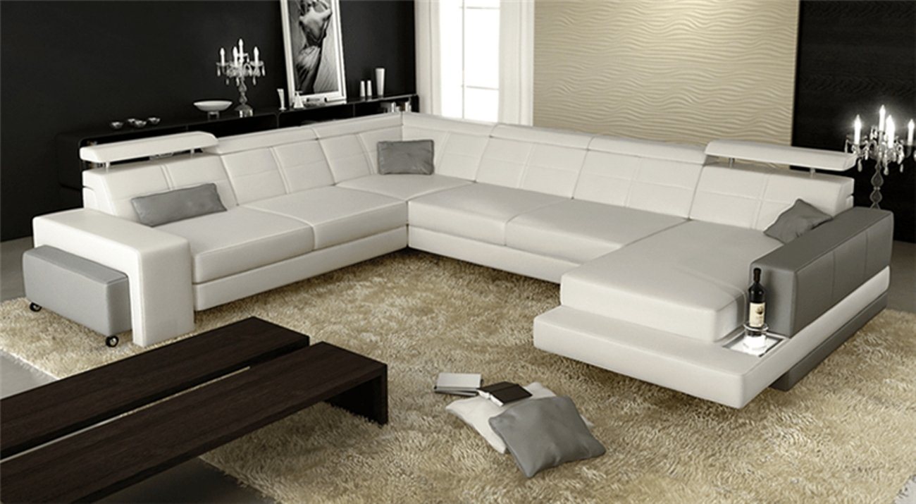 JVmoebel Ecksofa, Design Couch Luxus Couchen Leder Sofa Sitz Eck Garnitur Polster von JVmoebel