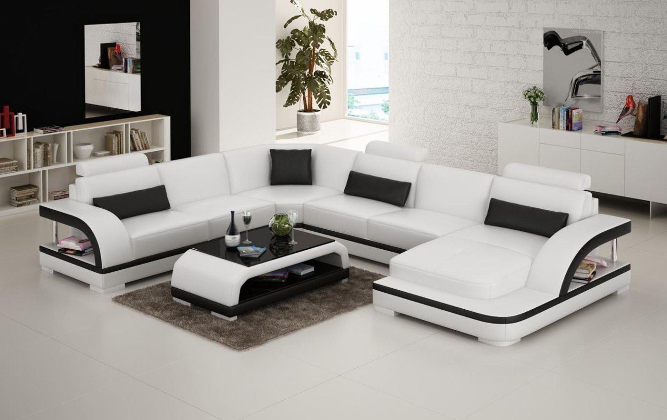JVmoebel Ecksofa, Design Couch Luxus Couchen Leder Sofa Sitz Eck Garnitur Polster von JVmoebel