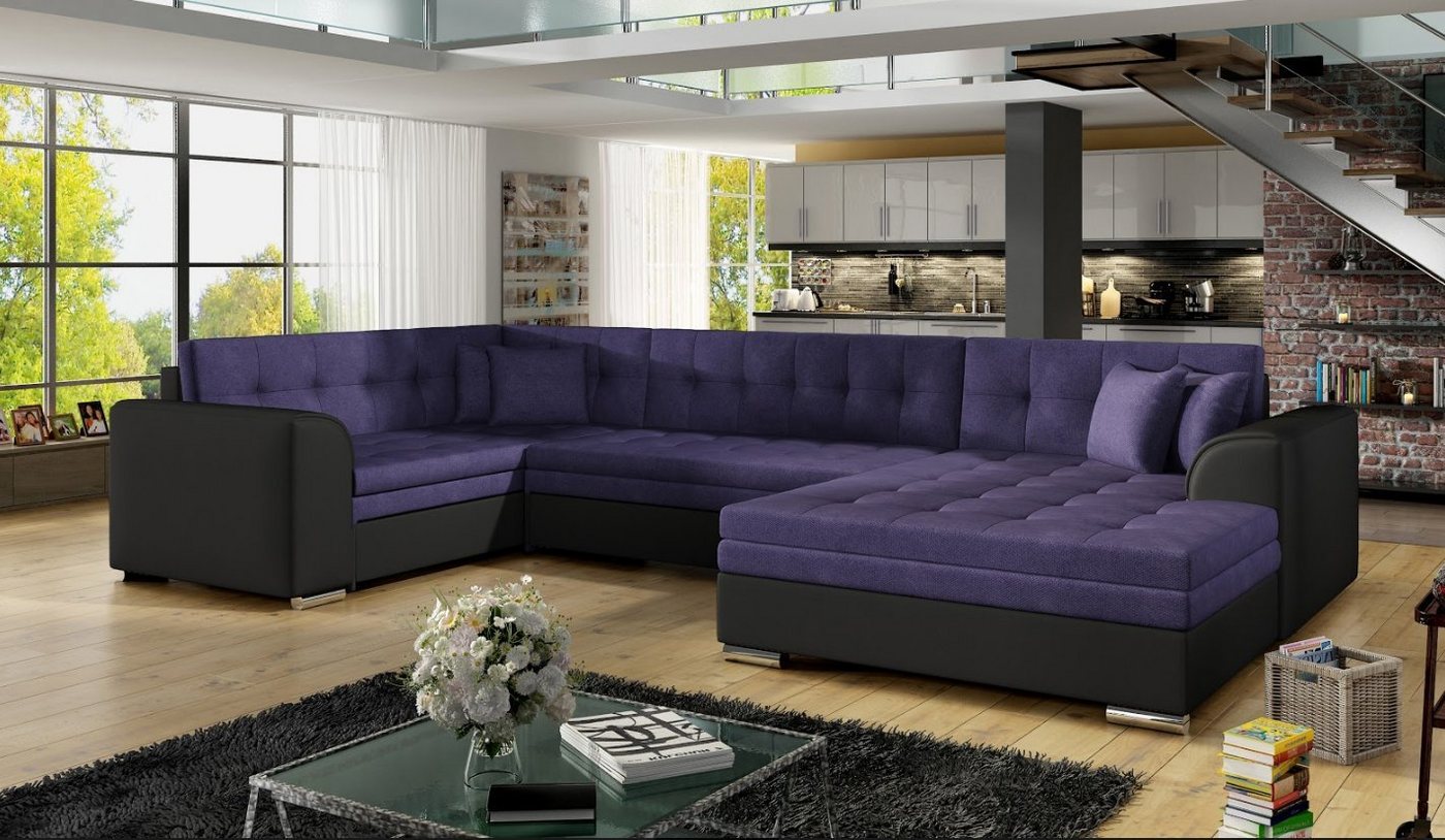 JVmoebel Ecksofa, Design Ecksofa Bettfunktion Sofa Couch Polster Sofas Couchen von JVmoebel