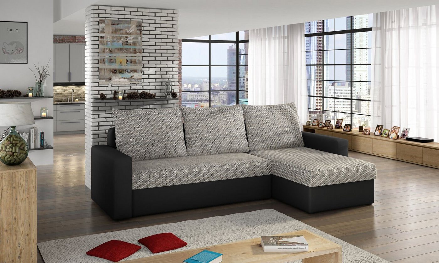 JVmoebel Ecksofa, Design Ecksofa Schlafsofa Bettfunktion Couch Leder Polster von JVmoebel