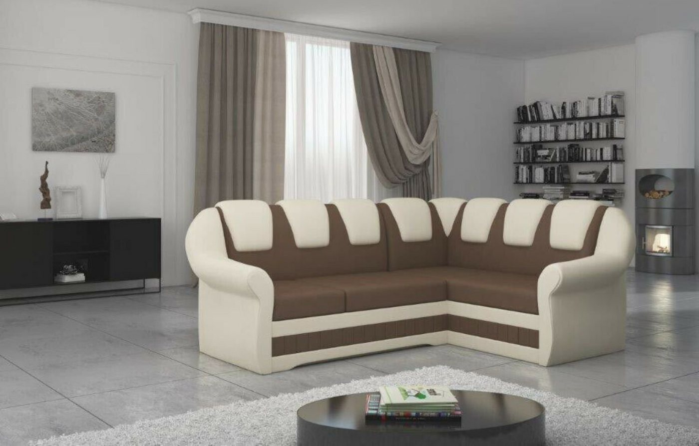 JVmoebel Ecksofa, Design Ecksofa Sofa Bettfunktion Couch Schlafsofa von JVmoebel