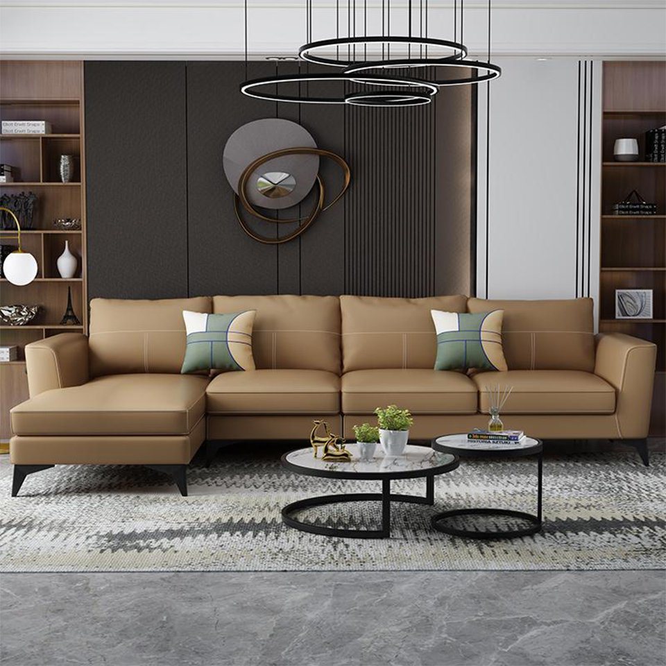 JVmoebel Ecksofa, Design Esk Ecksofa L-form Modern Sofas Ledersofa Couch Wohnlandschaft von JVmoebel