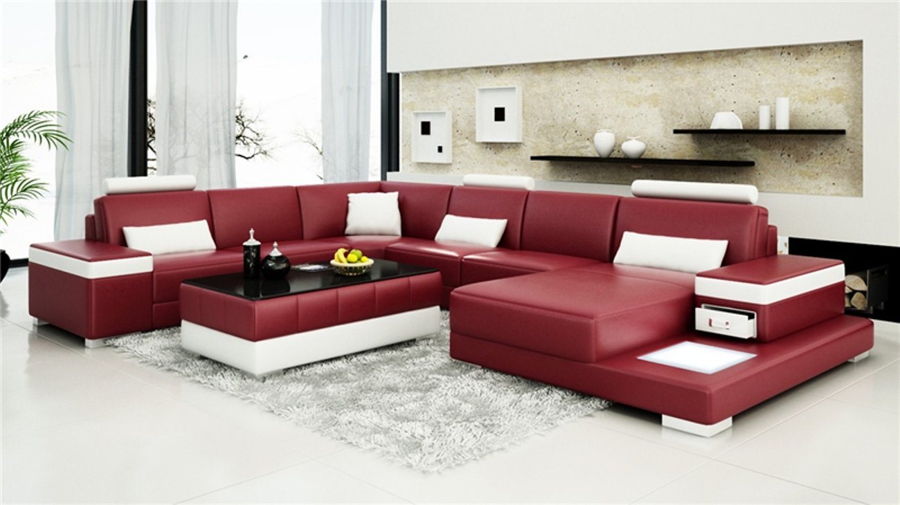 JVmoebel Ecksofa, Designer Sofa Couch Ecksofa Polster Garnitur Wohnlandschaft U-Form von JVmoebel