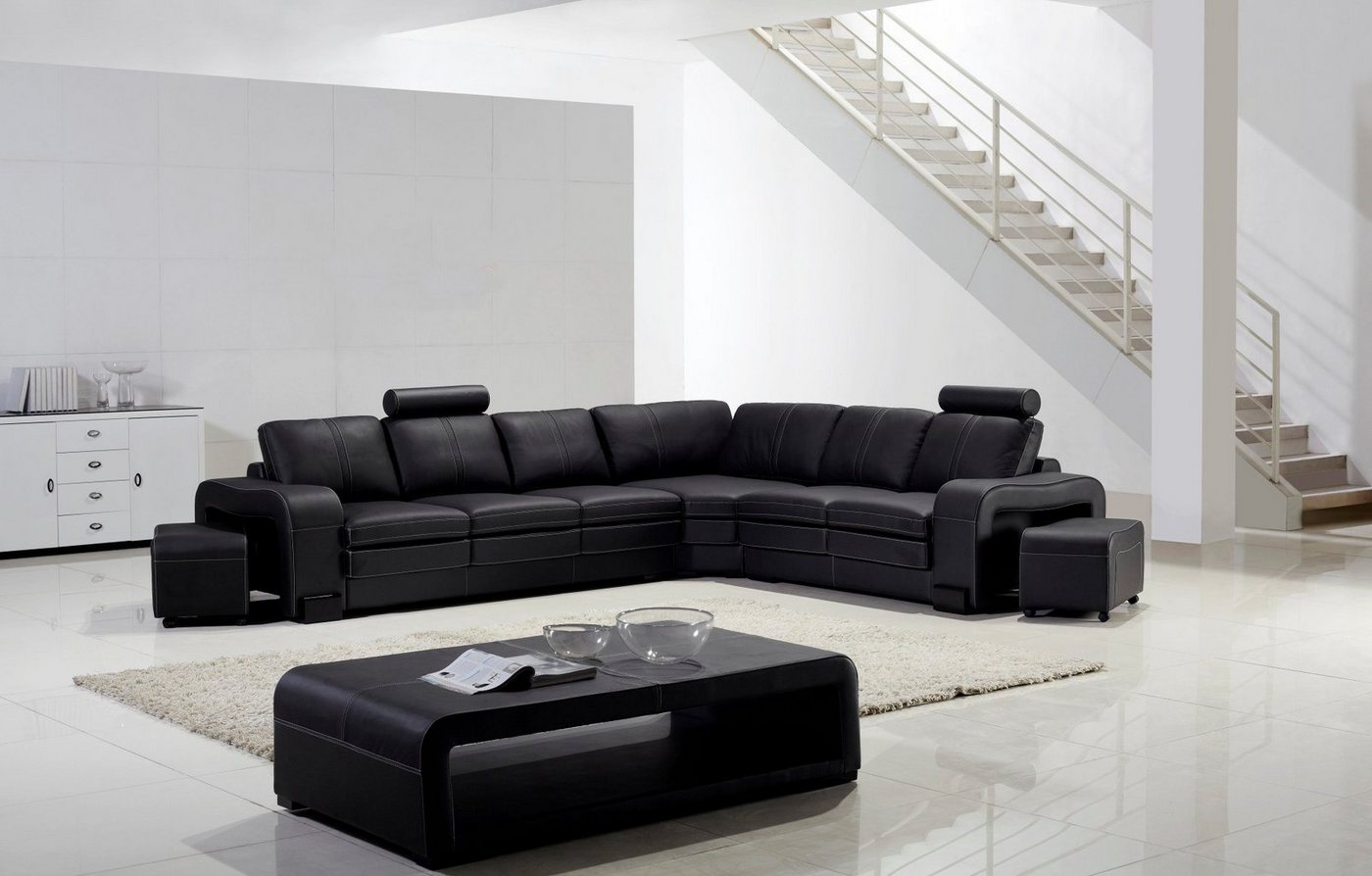 JVmoebel Ecksofa, Designer Sofa Couch Ecksofa mit Hocker Polster Garnitur von JVmoebel