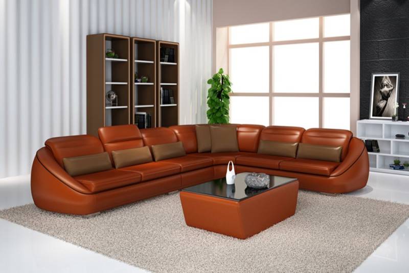 JVmoebel Ecksofa, Designer Sofa Couch Ecksofa mit Hocker Polster Garnitur von JVmoebel