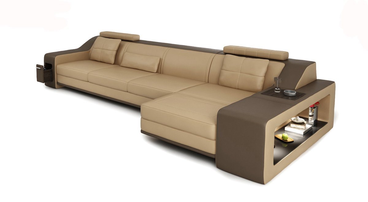 JVmoebel Ecksofa, Designer Sofa Couch Ecksofa mit Hocker Polster Garnitur von JVmoebel