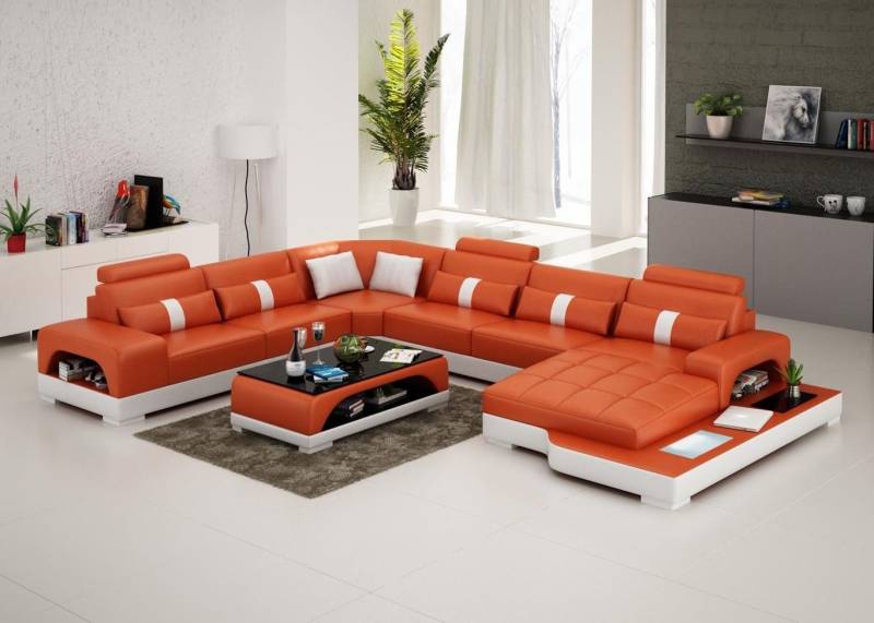 JVmoebel Ecksofa, Designer Sofa Couch Ecksofa mit Hocker Polster Garnitur von JVmoebel