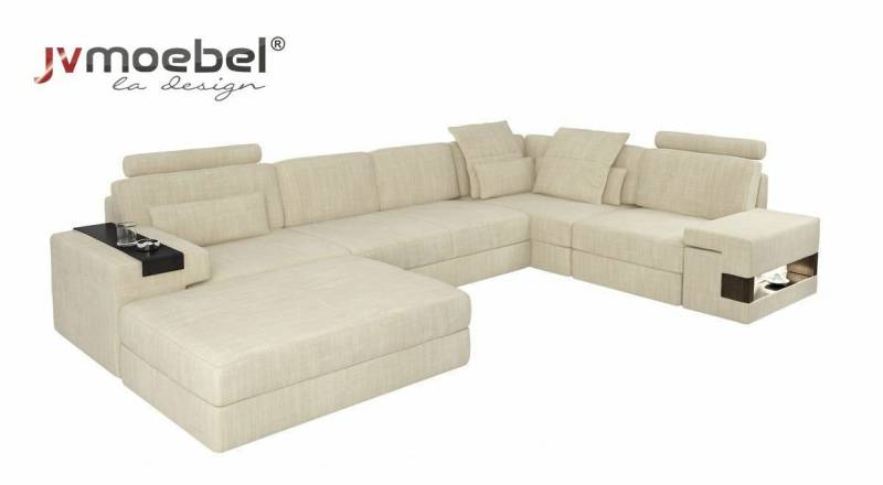 JVmoebel Ecksofa, Designer Sofa Couch Ecksofa mit Hocker Polster Garnitur von JVmoebel