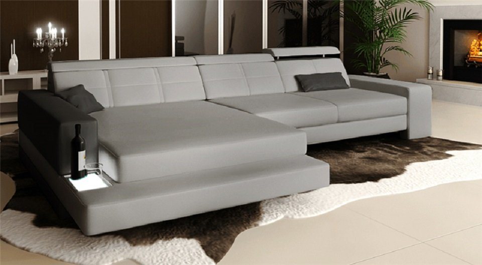 JVmoebel Ecksofa, Designer Sofa Couch Ecksofa mit Hocker Polster Garnitur von JVmoebel