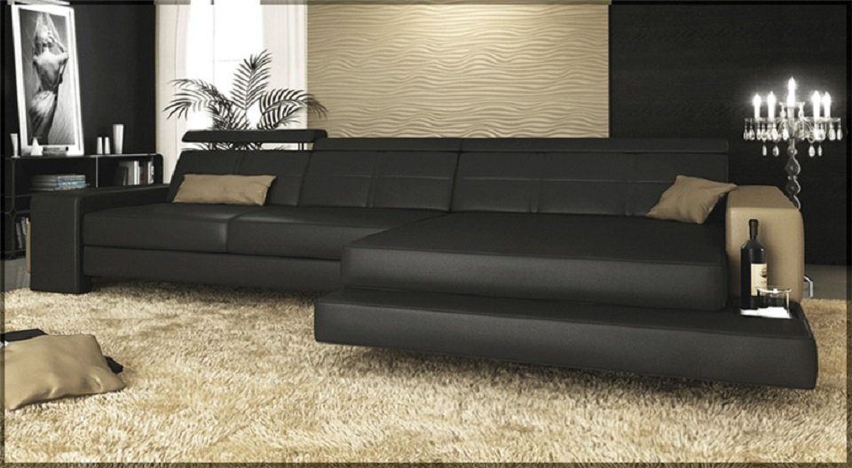 JVmoebel Ecksofa, Designer Sofa Couch Ecksofa mit Hocker Polster Garnitur von JVmoebel