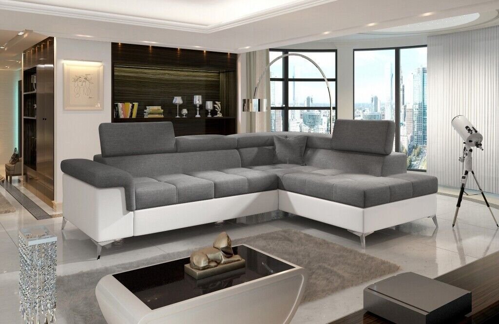 JVmoebel Ecksofa, Ecksofa L-Form Sofa Couch Design Polster Schlafsofa Textil von JVmoebel