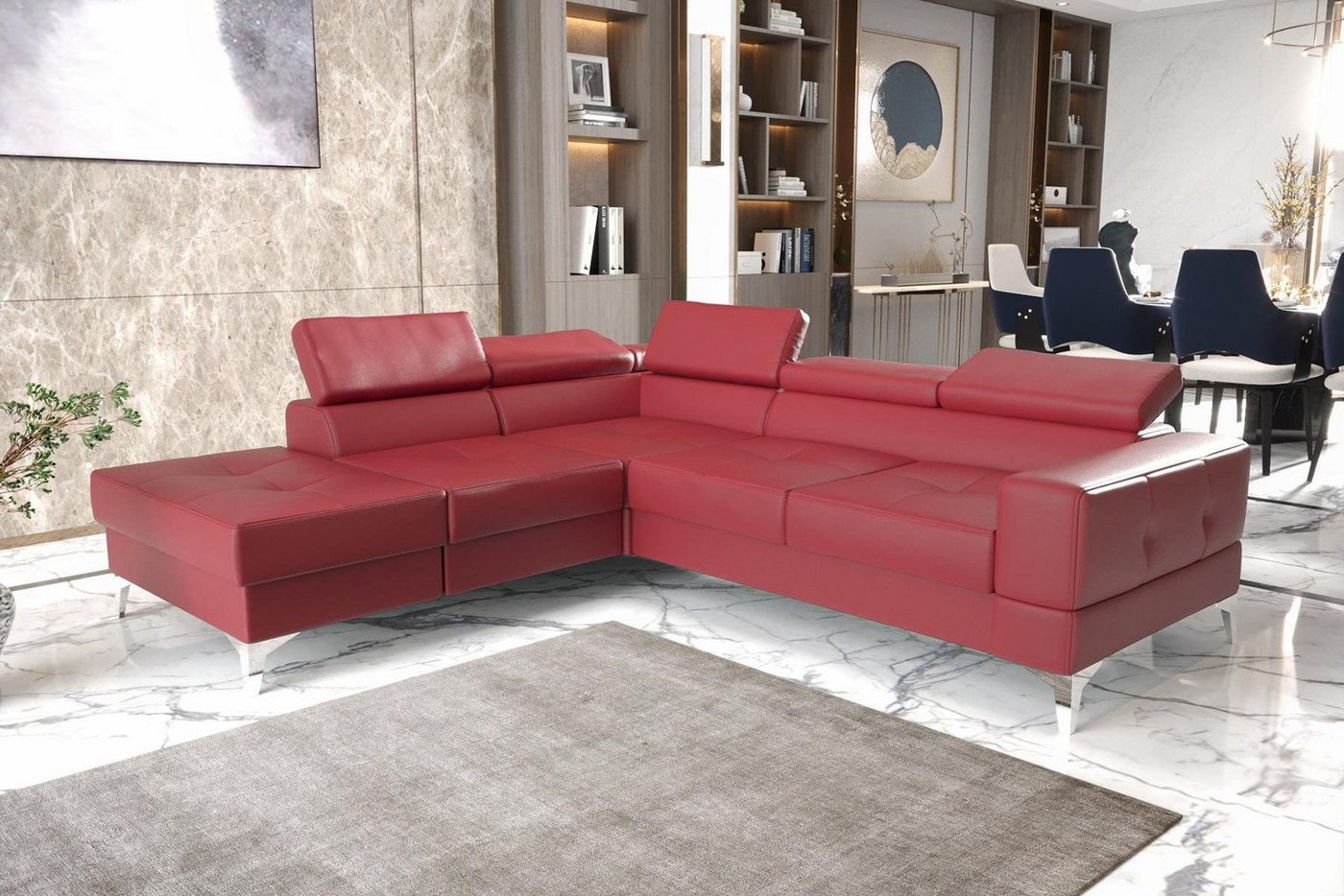 JVmoebel Ecksofa, Ecksofa L-Form Sofa Wohnlandschaft Polster Multifunktion Design von JVmoebel