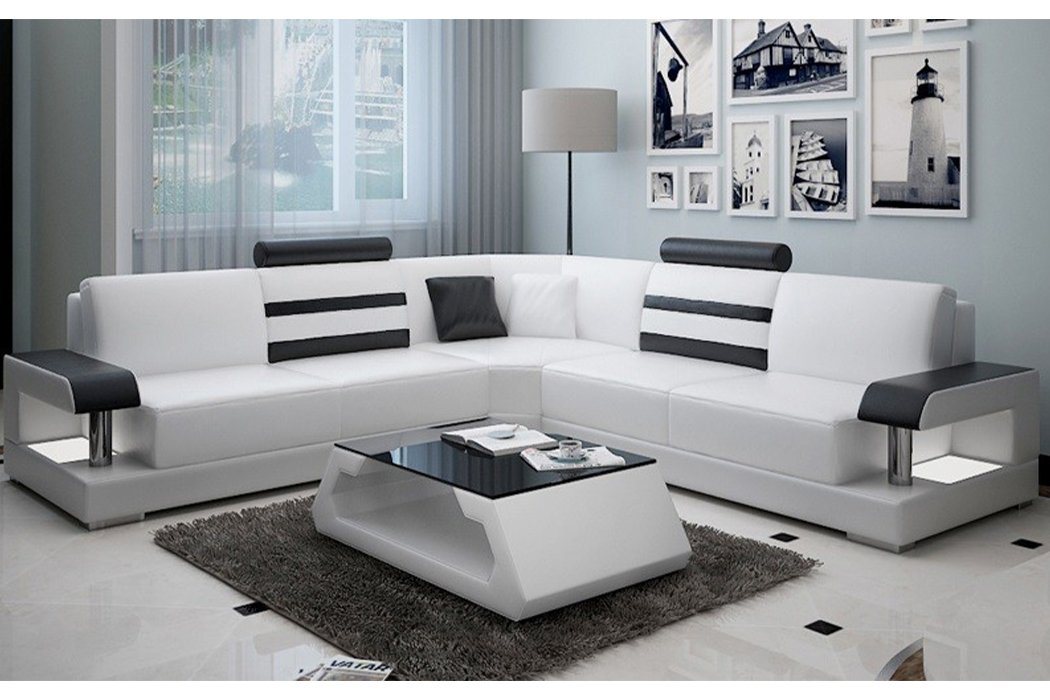 JVmoebel Ecksofa Ecksofa Leder Sofa Couch Polster Wohnlandschaft Garnitur L Form, Made in Europe von JVmoebel
