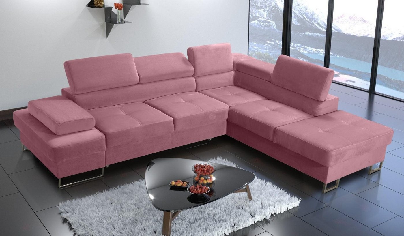 JVmoebel Ecksofa, Ecksofa Polsterung Couch Textil Wohnzimmer L-Form Modern gelb von JVmoebel