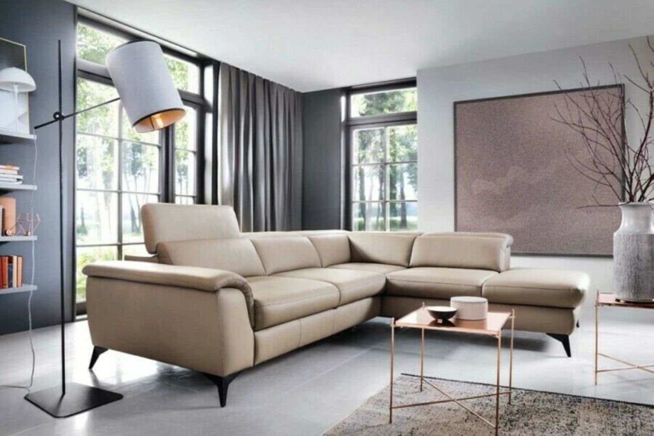 JVmoebel Ecksofa, Ecksofa Sofa Couch Polster Leder Wohnlandschaft Couchen Sofa von JVmoebel