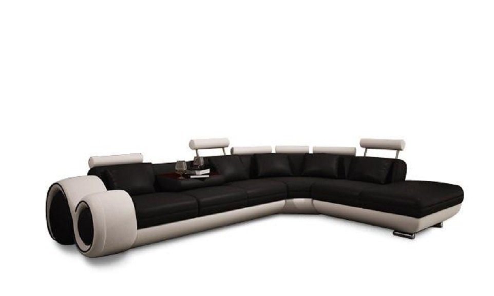 JVmoebel Ecksofa, Ecksofa Sofa Couch Polster Wohnlandschaft Leder Sofas L Form von JVmoebel