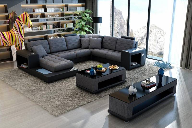 JVmoebel Ecksofa, Ecksofa U-Form Sofa Couch Design Couch Textil Modern Polster Neu von JVmoebel