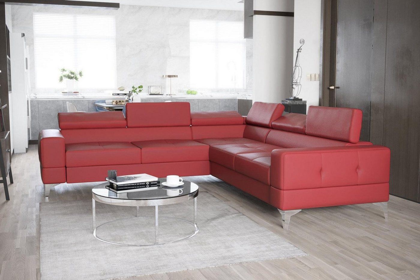 JVmoebel Ecksofa, Ecksofa Wohnzimmer L Form Sofas Couch Design Polsterung Textil von JVmoebel