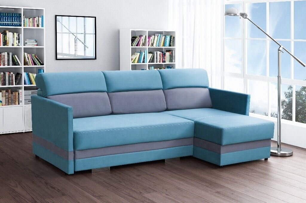 JVmoebel Ecksofa, Ecksofa mit Schlaffunktion Bettfunktion Kasten Bett Sofa von JVmoebel