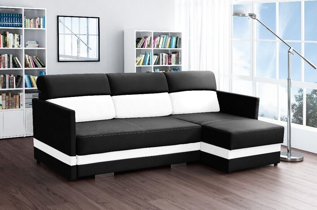 JVmoebel Ecksofa, Ecksofa mit Schlaffunktion Bettfunktion Kasten Bett Sofa von JVmoebel