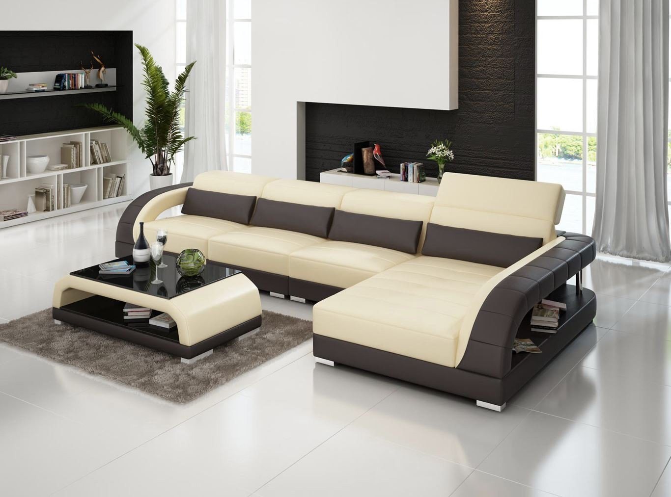 JVmoebel Ecksofa, Exclusive Wohnzimmer Couch Poster L Form Couchen Sofa Wohnlandschaft von JVmoebel