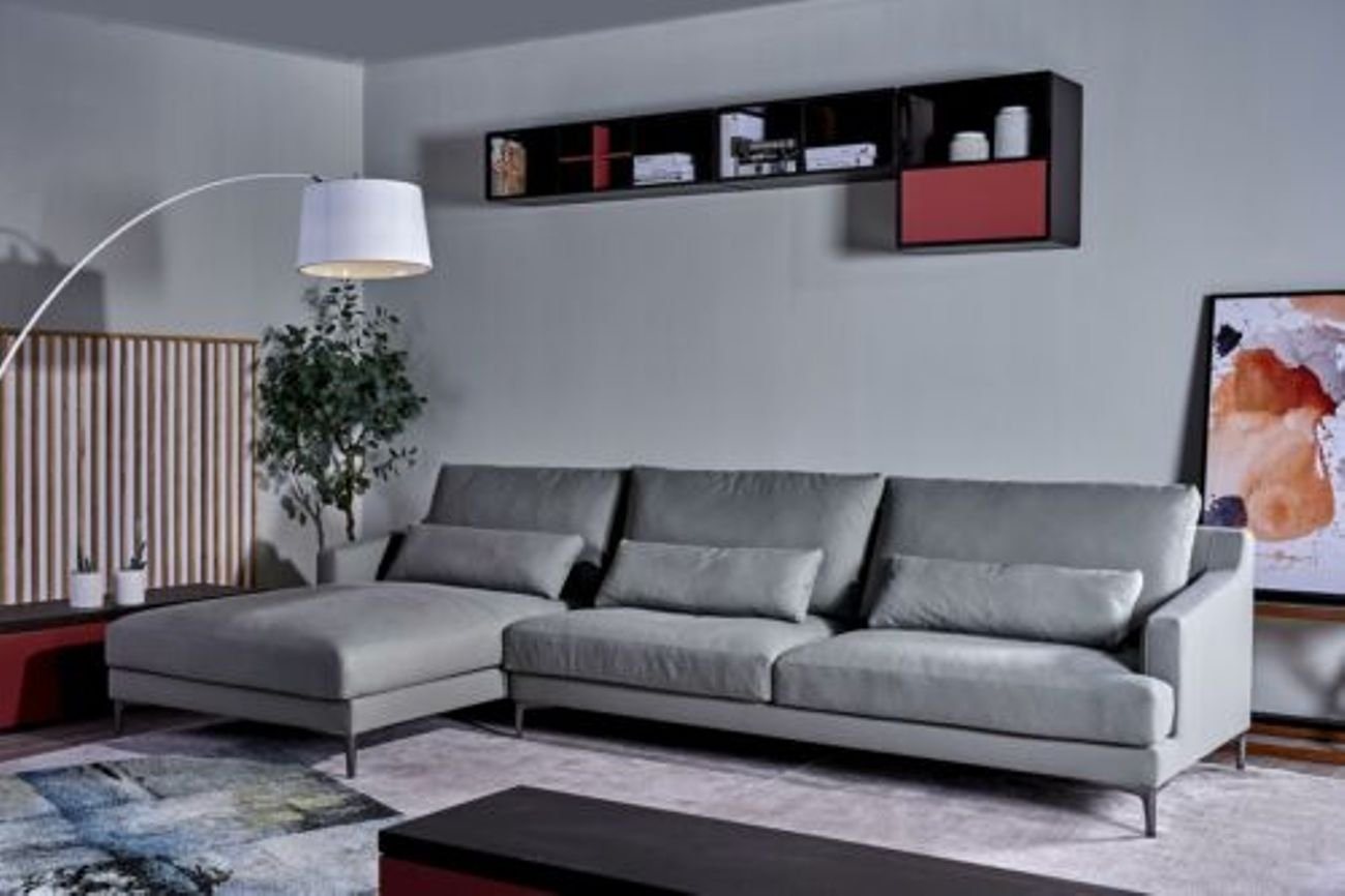JVmoebel Ecksofa, Garnitur Italien Nubuk Sofa Leder Eck Couch Sitz Landschaft Luxus von JVmoebel