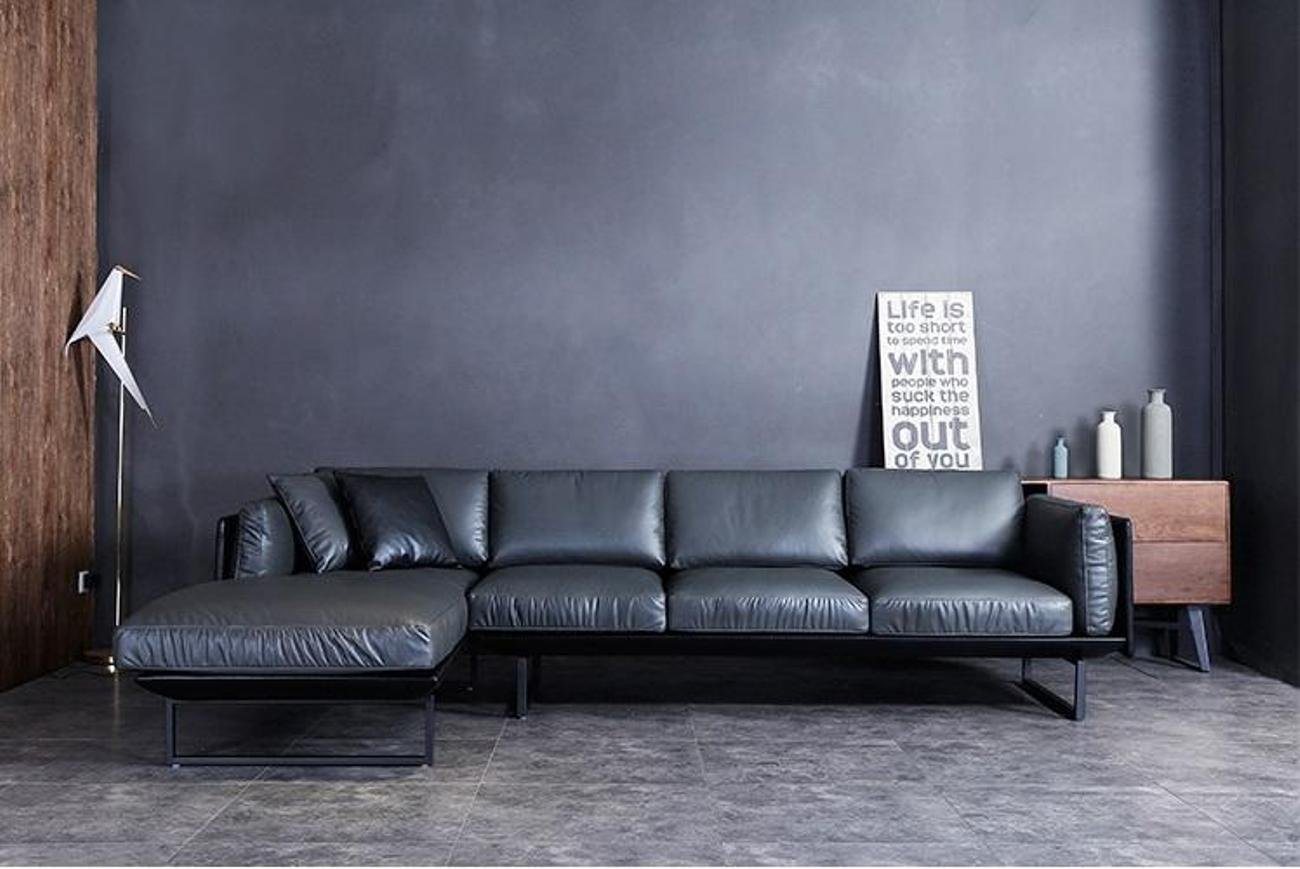 JVmoebel Ecksofa, Italienische Design Möbel Wohnzimmer Leder Ecksofa Couch Polster von JVmoebel