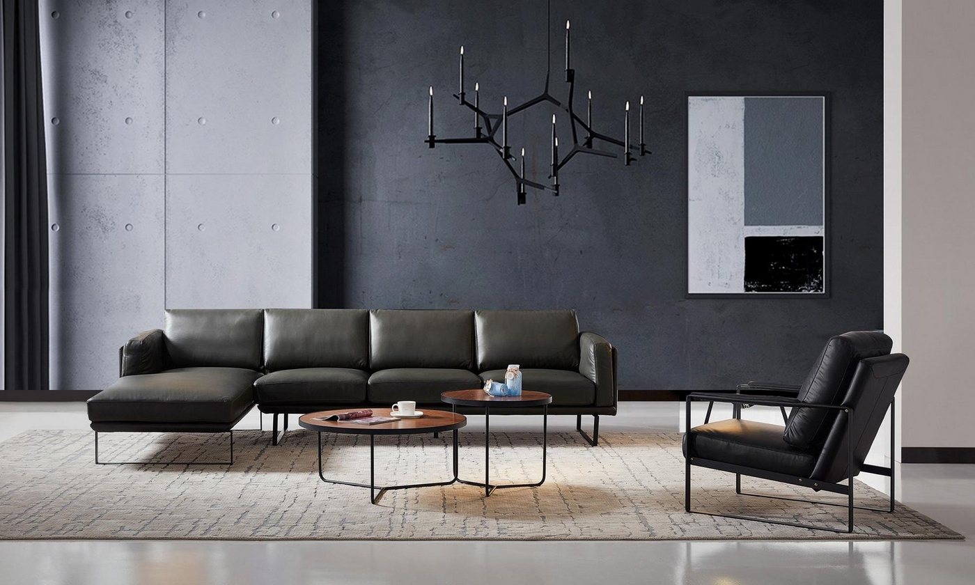 JVmoebel Ecksofa, Italienische Design Möbel Wohnzimmer Leder Ecksofa Couch Polster von JVmoebel