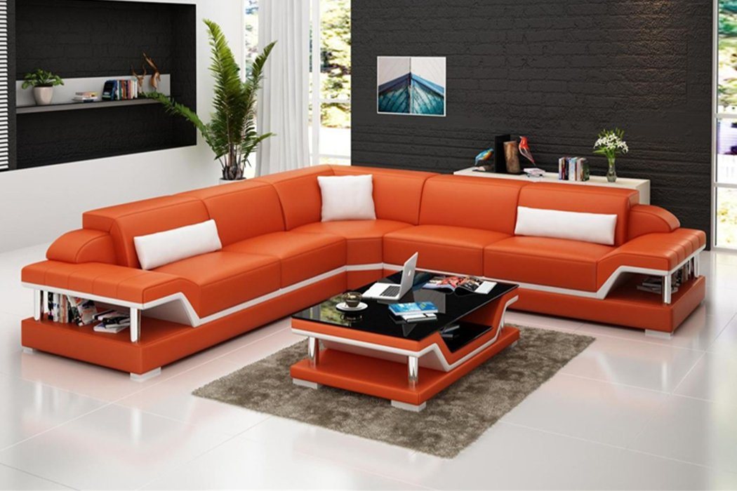 JVmoebel Ecksofa, L Form Leder Wohnlandschaft Couch Polster Sitz Ecksofa Sofa Wohnzimmer von JVmoebel