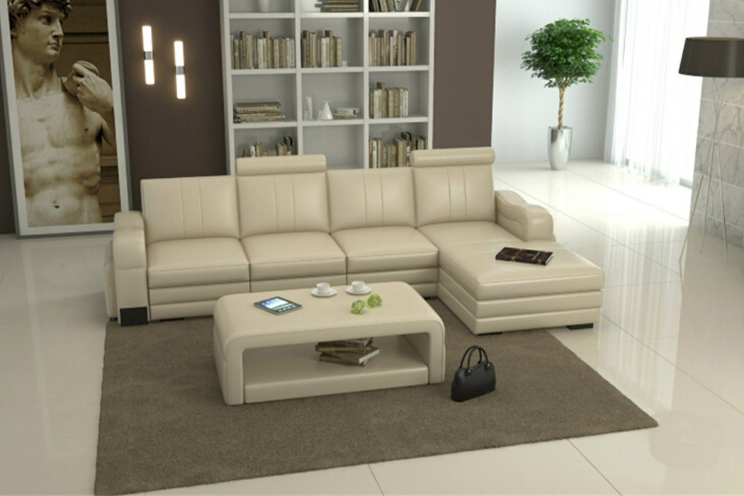 JVmoebel Ecksofa, Leder Modern Couch Wohnlandschaft Ledersofa Sofagarnitur Sofa L-Form von JVmoebel