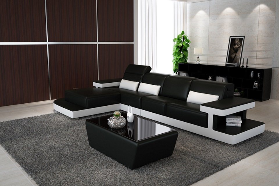 JVmoebel Ecksofa, Leder Modern Couch Wohnlandschaft Ledersofa Sofagarnitur Sofa L-Form von JVmoebel