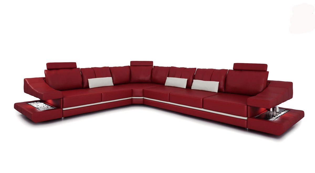 JVmoebel Ecksofa, Ledersofa Ecksofa Couch Designer Polster Sofa Couchen Sofas Leder von JVmoebel