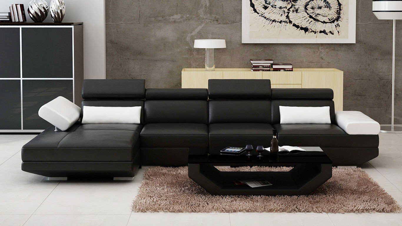 JVmoebel Ecksofa, Ledersofa L-Form Couch Wohnlandschaft Ecksofa Garnitur Design Modern von JVmoebel