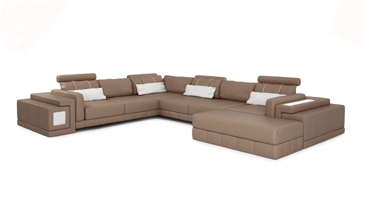 JVmoebel Ecksofa, Ledersofa U-Form Couch Wohnlandschaft Ecksofa Design Modern Sofa von JVmoebel