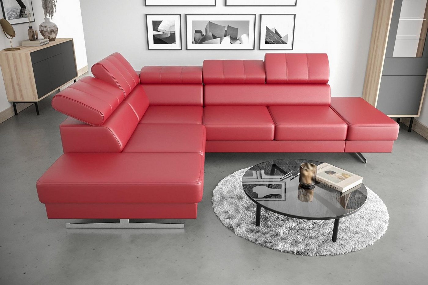 JVmoebel Ecksofa, Luxus Möbel Ecksofa L Form Couch Design Polsterung Textil Sofa von JVmoebel