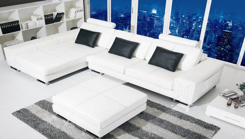 JVmoebel Ecksofa Sofa Couch Polster Ledersofa mit Regal Sitz Couchgarnitur Ecke GenovaS, Made in Europa von JVmoebel